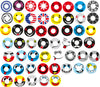 Mixed Smiley Emoji Faces Vinyl Decal Sticker Set vinyl decal sticker for helmets and windows - Ashteekers