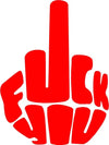 F*ck You Middle Finger - Funny vinyl decal sticker for bikes and water bottles - Ashteekers