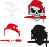 Red & Black Army Soldier Skull Bullet Knife vinyl decal sticker for windows and notebooks - Ashteekers