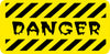 Yellow and Black Danger Sign vinyl decal sticker for bikes and tumblers - Ashteekers