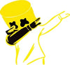 Adorable Yellow & Black Dab Marshmallow Tee Cute vinyl decal sticker for windows and hydroflasks - Ashteekers
