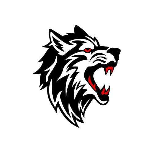 Raging Wolf Head Reflective Sticker for Cars & Trucks – Hand-Crafted Waterproof Vinyl Wolf Decal for Windows, Glass & Vehicles, 2 Pack