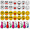Reflective Emoji Sticker Pack – 66 Cute Smile Face & Thumbs Up Vinyl Stickers, 6 Sheets, Waterproof Decals for Cars, Trucks, Windows & More