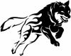 Running Wolf Silhouette Reflective Sticker – Hand-Crafted Waterproof Vinyl Decal for Cars, Trucks, Windows, Laptops & More, 2 Pack