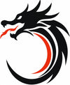 Tribal Dragon Head Reflective Sticker – Hand-Crafted Waterproof Vinyl Decal for Cars, Trucks, Windows, Laptops & More, 2 Pack