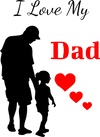 I Love My Dad vinyl decal sticker for windows and hydroflasks - Ashteekers