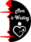 Mom Is Waiting Heartbeat vinyl decal sticker for notebooks and skateboards - Ashteekers