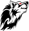 Tribal Wolf Profile Reflective Sticker – Waterproof Vinyl Wolf Decal for Cars, Trucks, Windows & Glass, 2 Pack