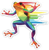 9" Funny Rainbow Tree Frog Vinyl Decal – Waterproof Sticker for Water Bottles, Laptops, Phones, Cars, Trucks & More