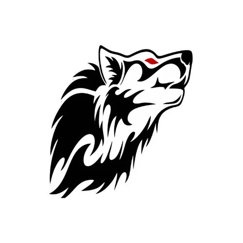 Tribal Wolf Profile Reflective Sticker – Waterproof Vinyl Wolf Decal for Cars, Trucks, Windows & Glass, 2 Pack