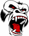 Furious Gorilla Head Reflective Sticker – Waterproof Vinyl Decal for Cars, Trucks, Windows, Laptops & More, 2 Pack