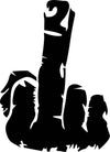 Middle Finger Hand Gesture vinyl decal sticker for cars and water bottles - Ashteekers
