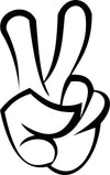 Peace Sign Hand vinyl decal sticker for water bottles and helmets - Ashteekers