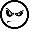 Angry Emoji vinyl decal sticker for helmets and windows - Ashteekers