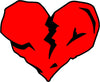 Broken Heart vinyl decal sticker for hydroflasks and notebooks - Ashteekers