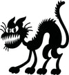 Silhouetted Spooky Black Cat vinyl decal sticker for notebooks and hydroflasks - Ashteekers