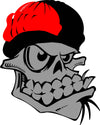 Helmet Pre-spaced Reflective Bad Skull vinyl decal sticker for skateboards and helmets - Ashteekers