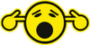 I Don't Wanna Hear Emoji vinyl decal sticker for helmets and laptops - Ashteekers