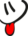 Funny Tongue Out Smiley Face Emoji vinyl decal sticker for tumblers and windows - Ashteekers