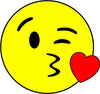 Kiss Smiley Emoji vinyl decal sticker for cars and skateboards - Ashteekers