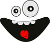 Crazy Smiley Face Emoji vinyl decal sticker for skateboards and helmets - Ashteekers