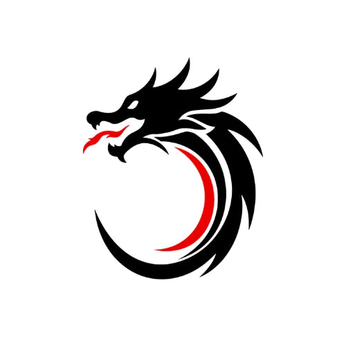 Tribal Dragon Head Reflective Sticker – Hand-Crafted Waterproof Vinyl Decal for Cars, Trucks, Windows, Laptops & More, 2 Pack