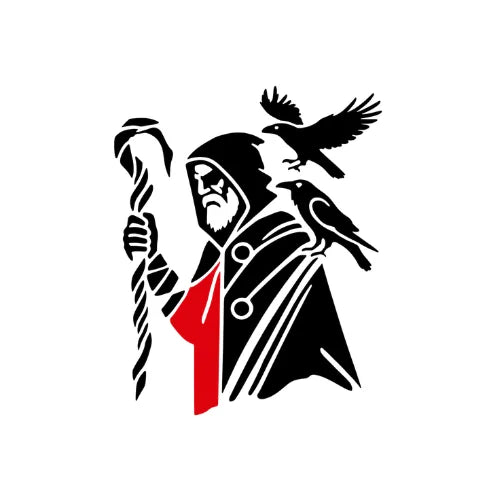 Norse God Odin Reflective Sticker – Hand-Crafted Waterproof Vinyl Decal for Cars, Trucks, Windows, Laptops & More, 2 Pack