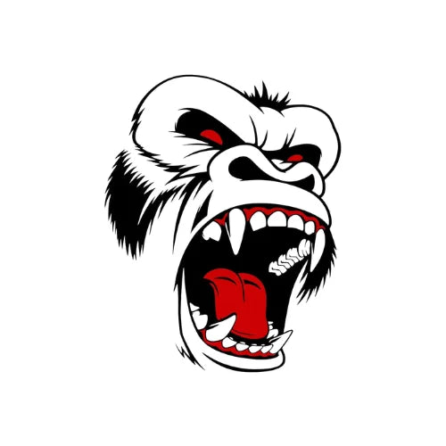 Furious Gorilla Head Reflective Sticker