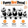 Pack of 3 Funny Bird on Branch Car Decals – Waterproof Vinyl Bumper Stickers